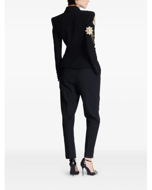 Balmain Black Double-Breasted Blazer