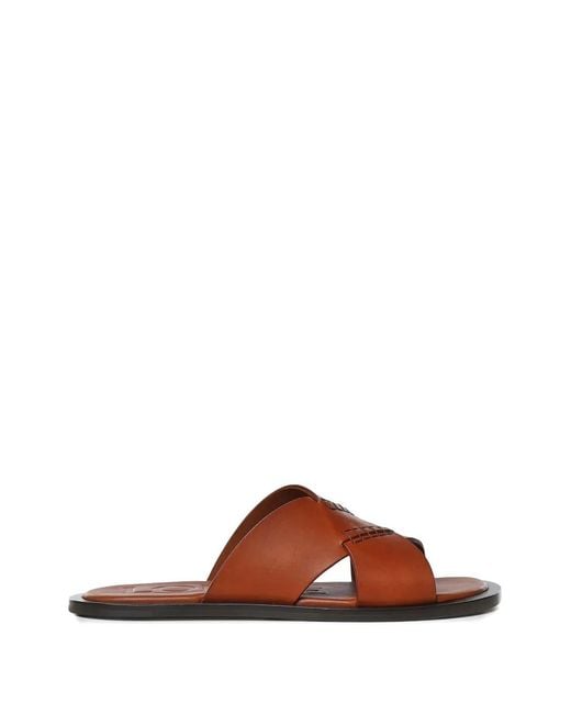 Loewe Brown Sandales À Brides Croisées for men