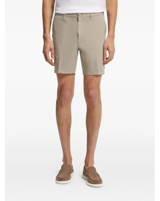 Boss White Logo-Patch Shorts for men