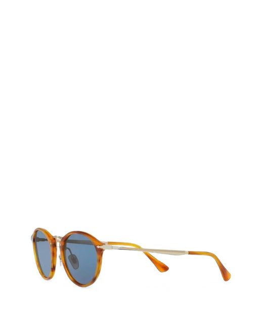 Persol Blue Calligrapher Round-Frame Sunglasses