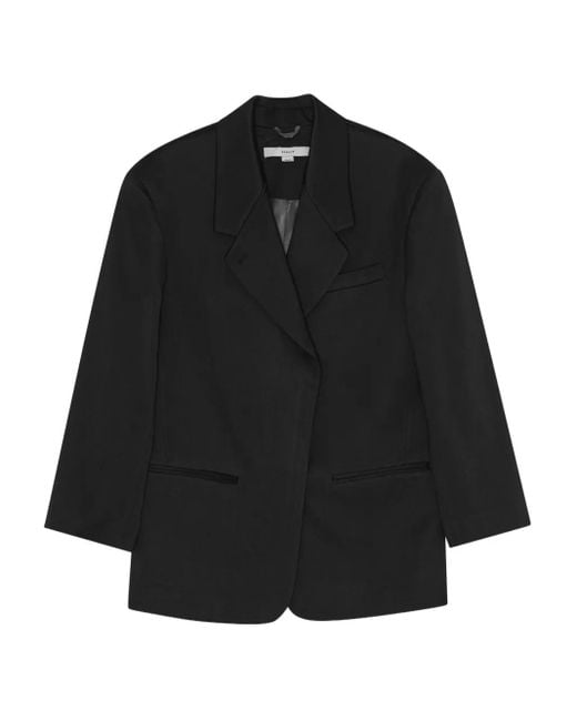 Remain Black Three-Quarter Sleeve Single-Breasted Blazer