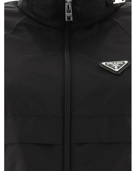 Prada Black Cropped Rain Jacket