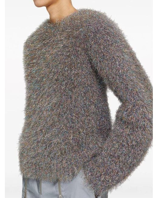 Jil Sander Gray Metallic Mohair-Blend Jumper for men