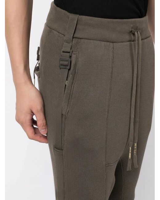 Boris Bidjan Saberi Gray Drawstring-Fastening Waistband Trousers for men