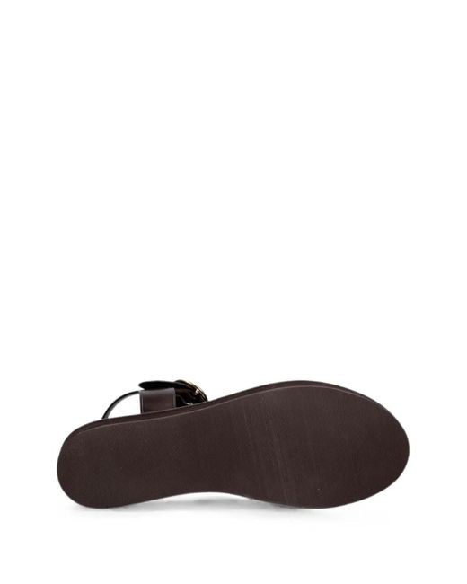 JONAK PARIS Black Wash Buckle-Fastening Leather Sandals