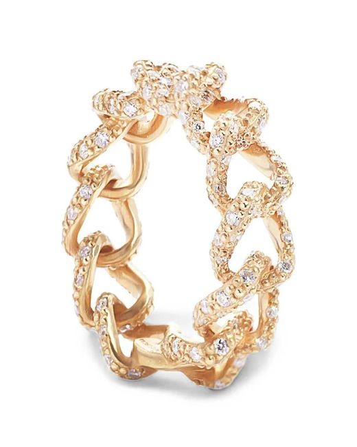 Coomi Metallic Ring Mit Diamanten