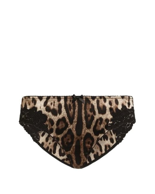 Dolce & Gabbana Multicolor Leo-Print Satin Bra