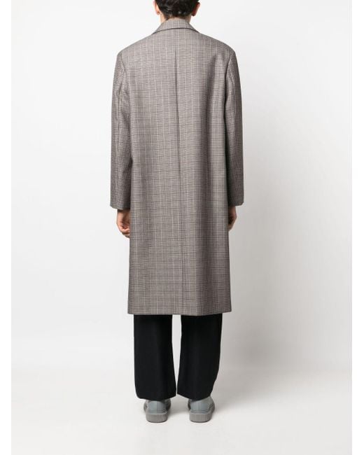 Manteau en laine à carreaux Jil Sander pour homme en coloris Gray