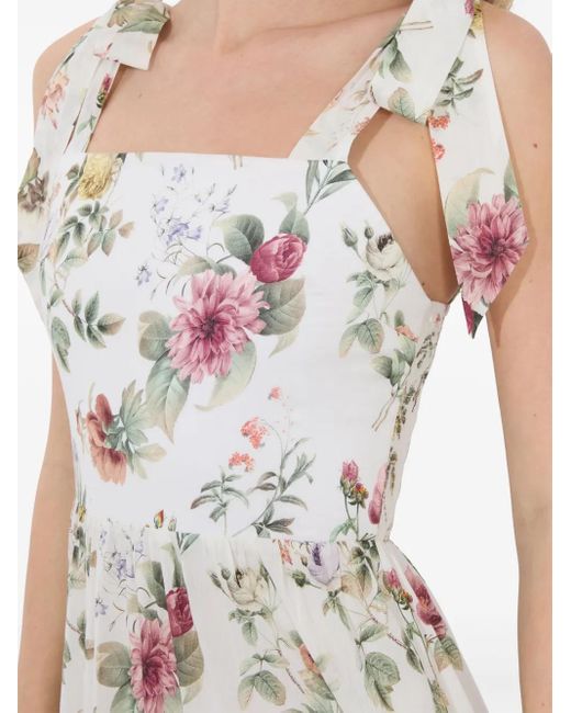 Alice + Olivia White Monnie Cotton Long Dress