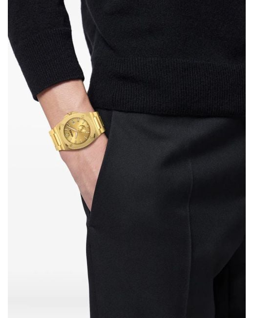 Versace Metallic Antares Greek Key 40Mm for men