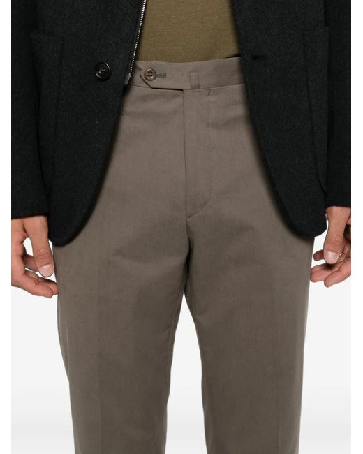 Corneliani Gray Straight-Leg Tailored Trousers for men