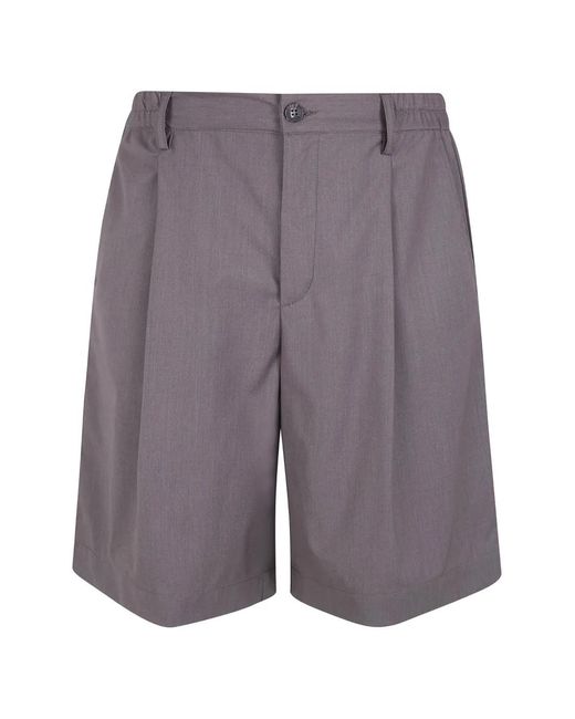 Woc Purple Pleated Shorts for men