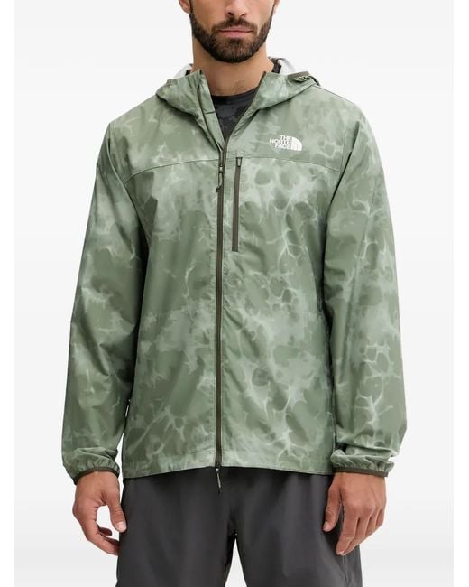 The North Face Green Higher Run Zip Hooded Jacket for men