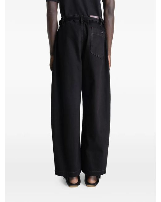 Lemaire Black Maxi Workwear Pants for men