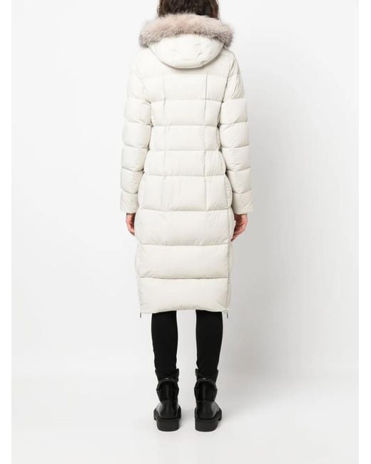 Moorer White Zagarakn Padded Coat