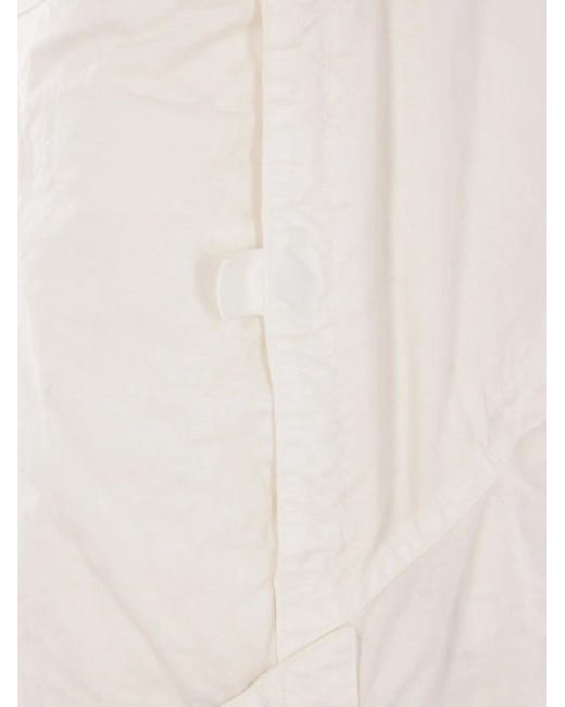 Stone Island Natural Relaxed Fit Chino Trousers Organic Look Nylon Panama-Tc for men