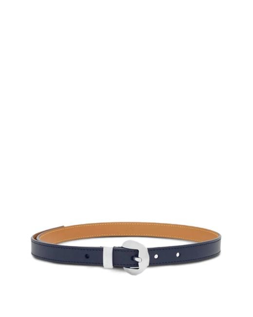Ceinture En Cuir Grainé Loewe en coloris White
