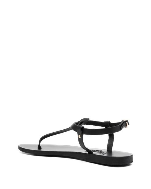 Ancient Greek Sandals Black Lito Flat Sandals