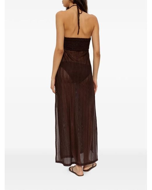 Abito Harriet Lungo Con Scollo All'Americana di Melissa Odabash in Purple