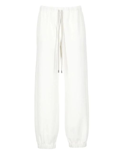 Antonelli White Drawstring Track Pants