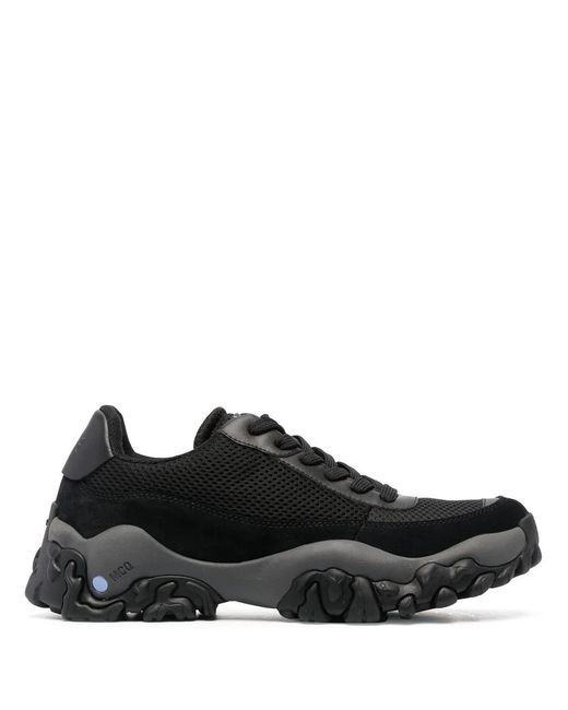 McQ Alexander McQueen Black Crimp Low-Top Sneakers for men