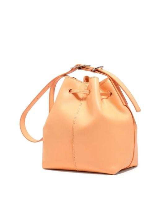 Bimba Y Lola Orange Large Drawstring Bucket Bag