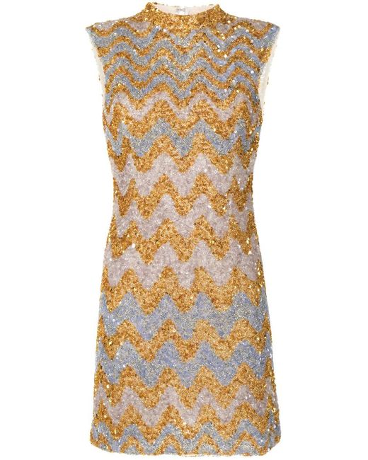 Rachel Gilbert Yellow Callum Sequin-embellished Dress
