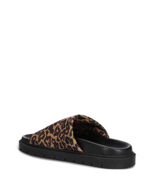 COPENHAGEN Brown Leopard-Print Sandals