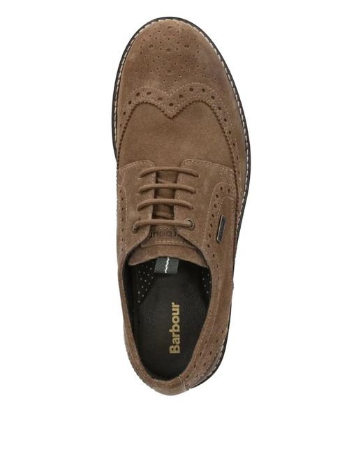 Barbour Brown Marble Derby Shoes for men