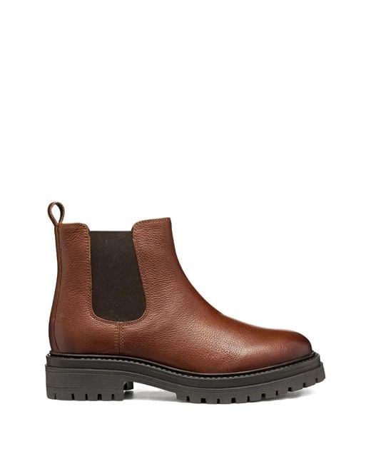 Geox Brown Pull-Tab Chelsea Boots