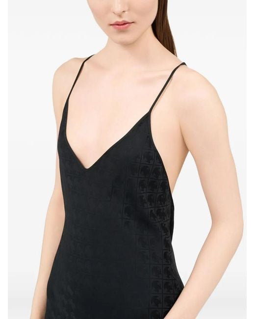 Roberto Cavalli Black V-neck maxi dress