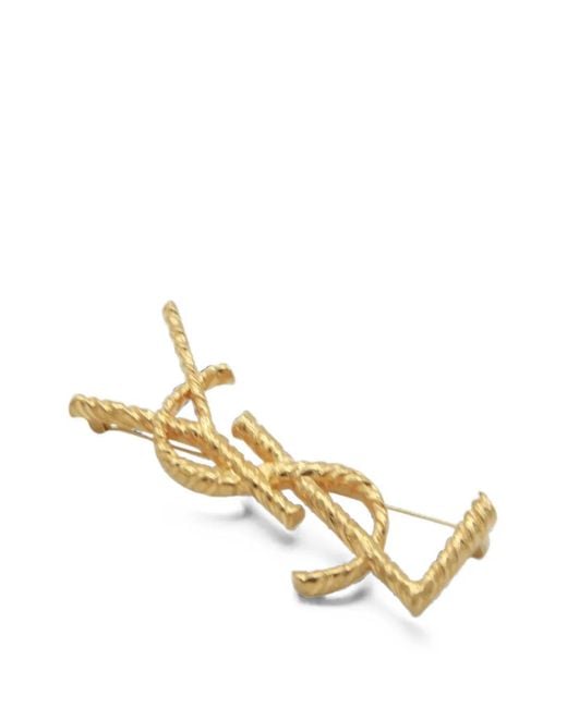 Saint Laurent Metallic Cassandre Brooch
