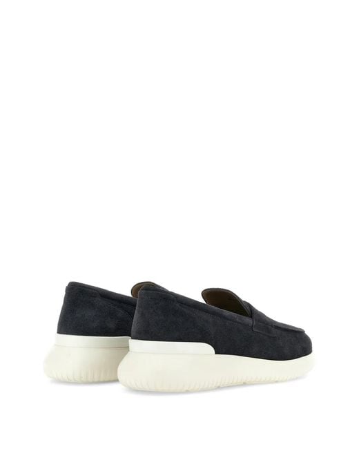 Hogan Blue Interactive 3 Suede Loafers for men