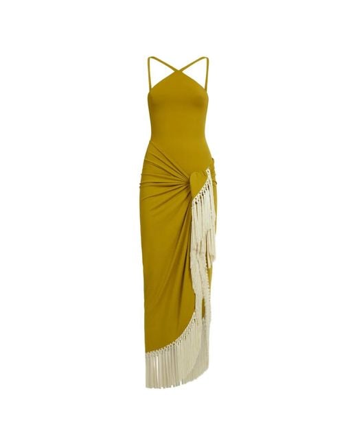 ‎Taller Marmo Metallic Hera Artisana Fringed Swimsuit