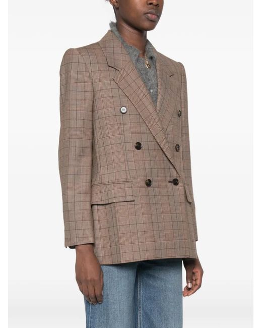 Chloé Brown Double-Breasted Tailored Jacket