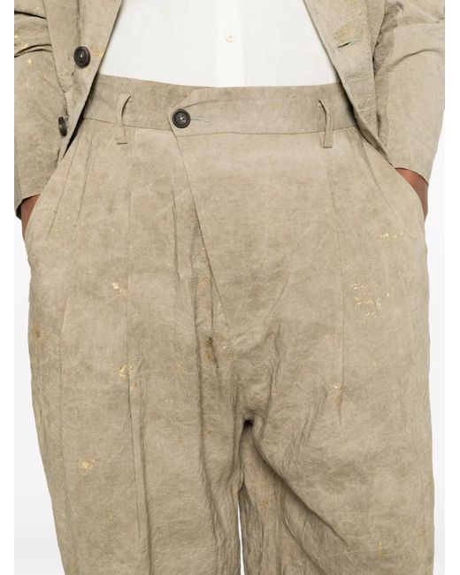 Ziggy Chen White Pantalon À Design Plissé for men