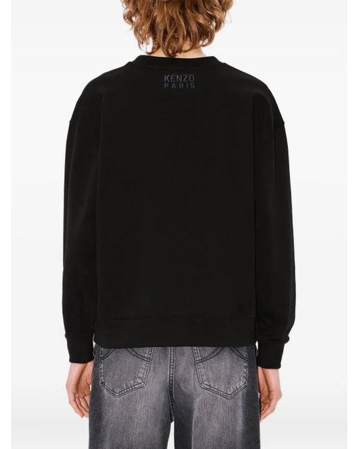 Felpa Happy Tiger Girocollo di KENZO in Black