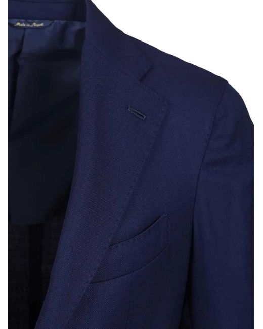Al Duca D'aosta Blue Single-Breasted Blazer for men