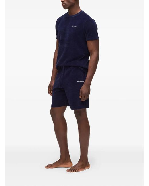 Karl Lagerfeld Shorts Mit Logo-Stickerei in Blue für Herren