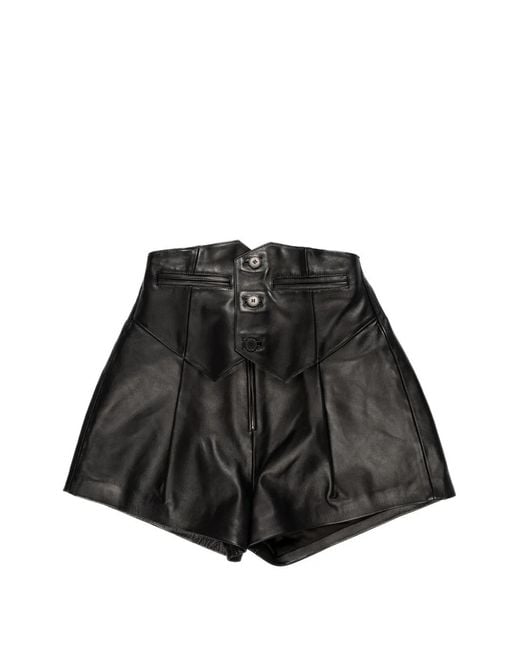 Enfants Riches Deprimes Black Cincture Leather Shorts