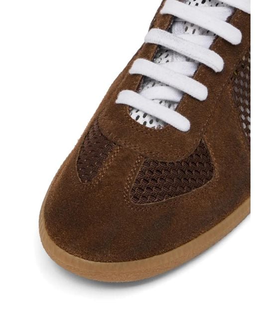 Maison Margiela Brown Replica Suede Sneakers for men