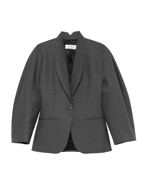 Rohe Gray Shawl-Collar Blazer