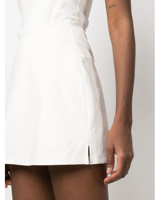 GIRLFRIEND COLLECTIVE White Float High-Waisted Skort