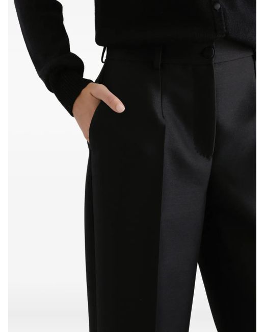 Dolce & Gabbana Black Pleated-Detail Trousers