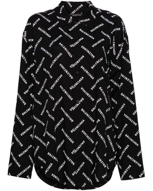 Camicia con stampa di Balenciaga in Black