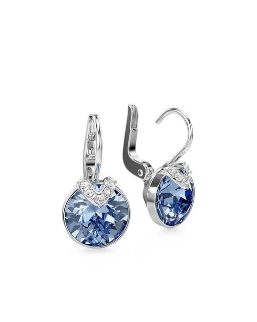 Swarovski Blue Bella V Crystal-Embellished Drop Earrings