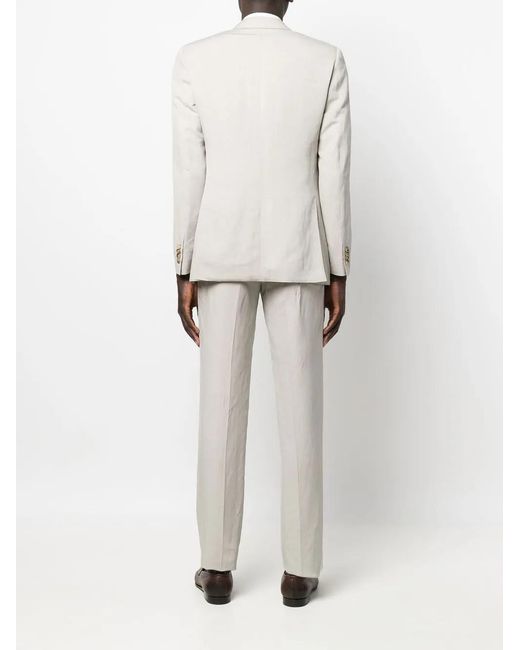 Canali White Single-Breasted Two-Piece Suit for men