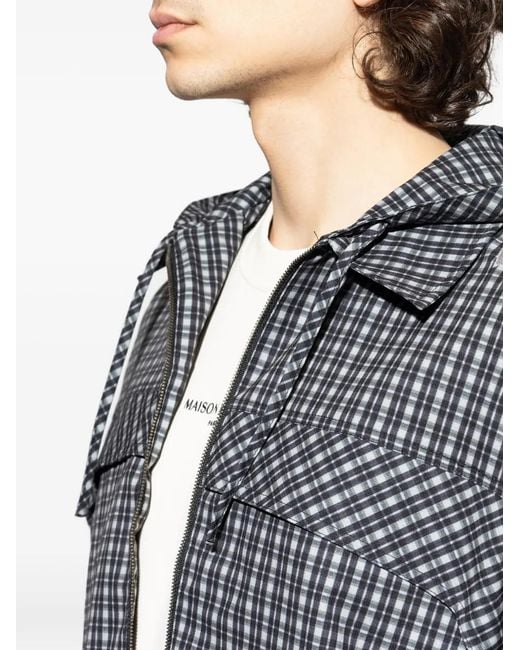 Roa Gray Aair Flowave Hooded Checked Jacket for men