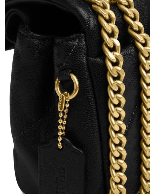 COACH Black Tabby Quilted Leather Shoulder Bag
