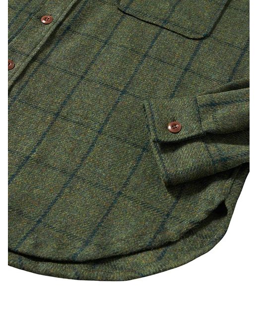 Fortela Green Checked Buttoned Overshirt for men